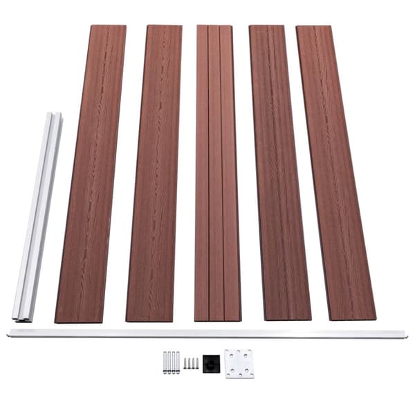 Staketpanel WPC 175x105 cm brun
