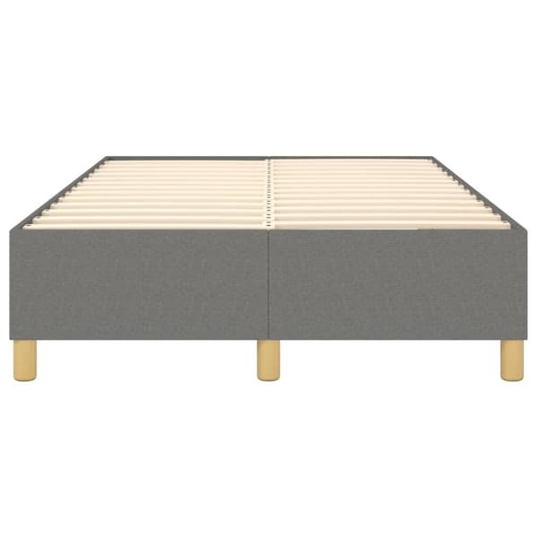 Boxspring-sängram mörkgrå 120x200 cm tyg