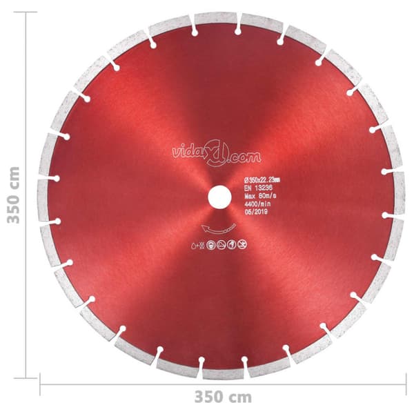 Diamantklinga stål 350 mm