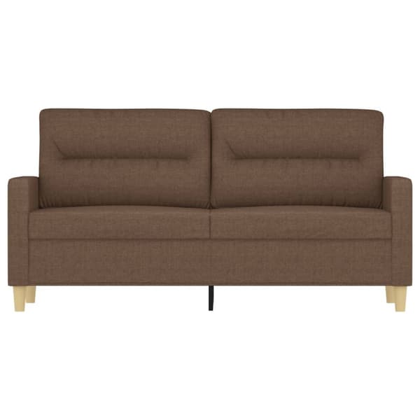 2-sitssoffa brun 140 cm tyg