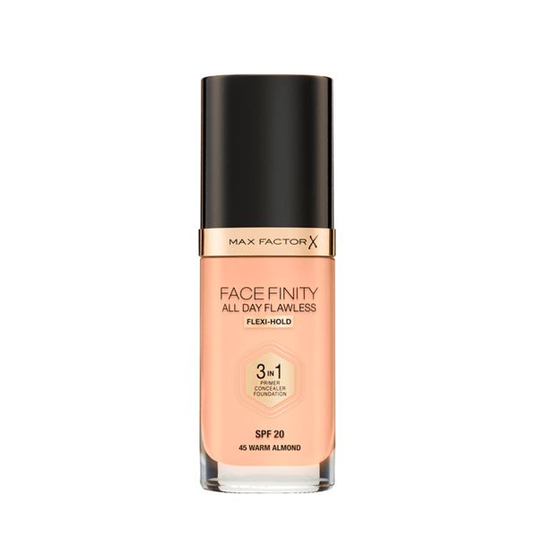 Facefinity 3 In 1 Foundation 45 Warm Almond