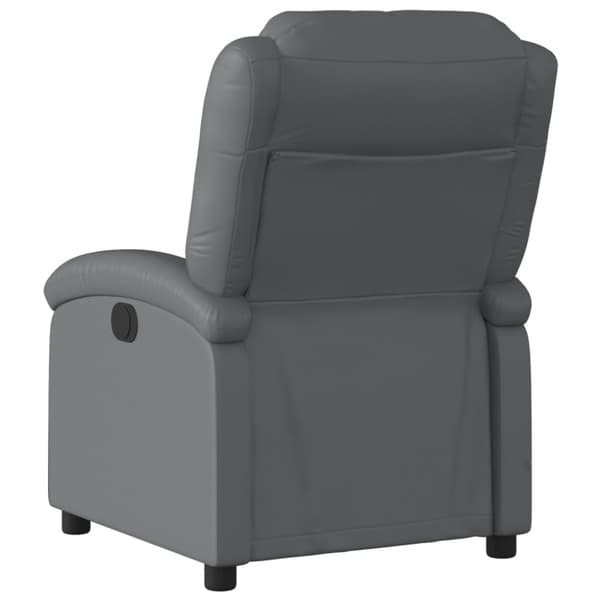 Elektrisk reclinerfåtölj grå konstläder