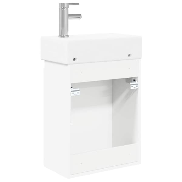 Badrumsspegel med kran Vit 45,5 x 22,5 x 84 cm