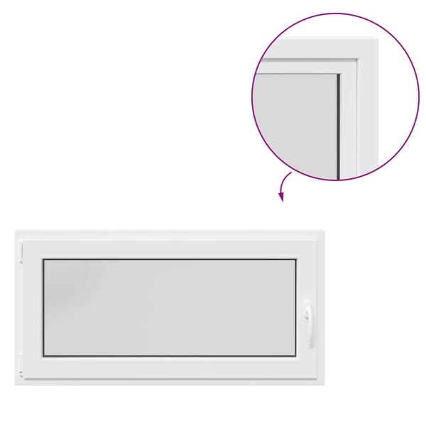 Källarfönster RISOR 120 x 50 cm PVC och glas
