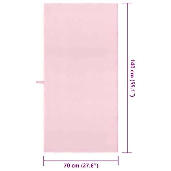 Sporthanddukar 2 pcs Rosa 140 x 70 cm Polyester och polyamid