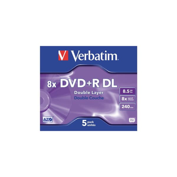 DVD+R VERBATIM 8,5GB Dual Layer 5/fp