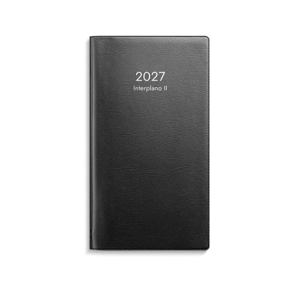 Kalender Interplano II 2027 plast svart