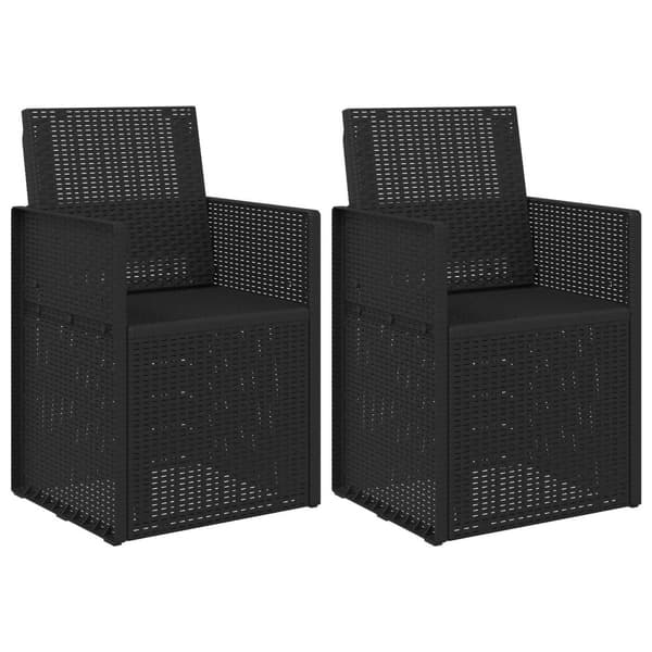 Trädgårdsmatstolar 2 pcs Antracit 53 x 47 x 88,5 cm PP