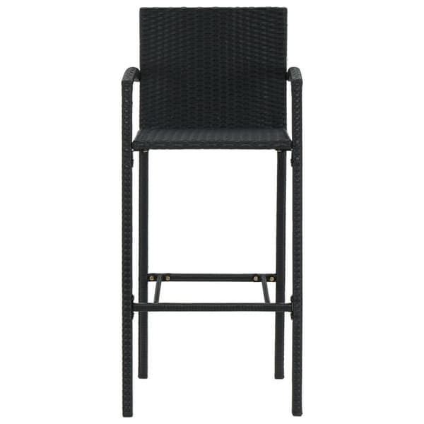 Barstolar 4 st svart konstrotting