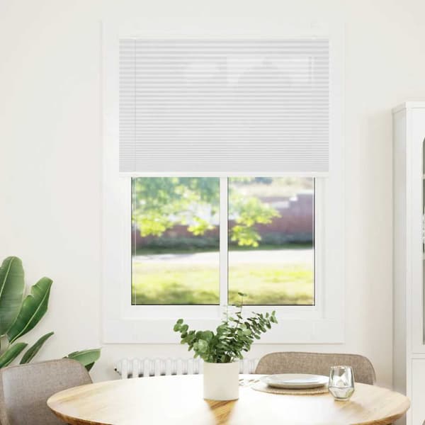 Plisserad persienn vit 95x100 cm tyg bredd 94,4 cm polyester