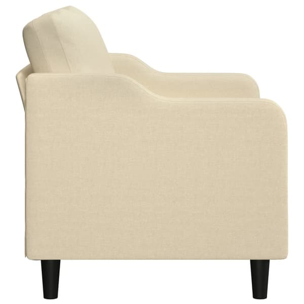 2-sitssoffa gräddvit 140 cm tyg