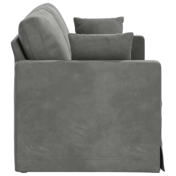 Soffa Mörkgrå 158 x 78 x 80 cm Sammet