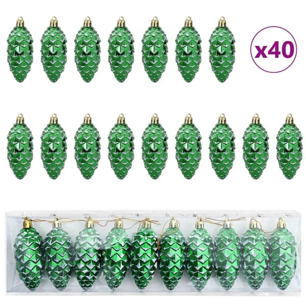 Julgran Kottboll 40 pcs Grön Plast