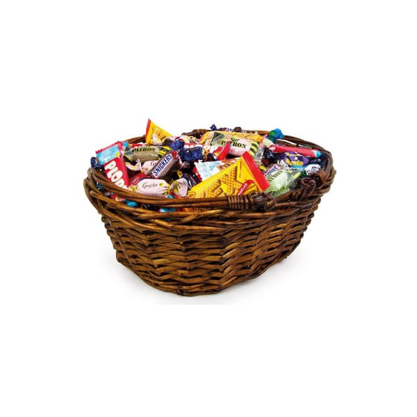 Godis Presentkorg brun inslaget 2,5kg