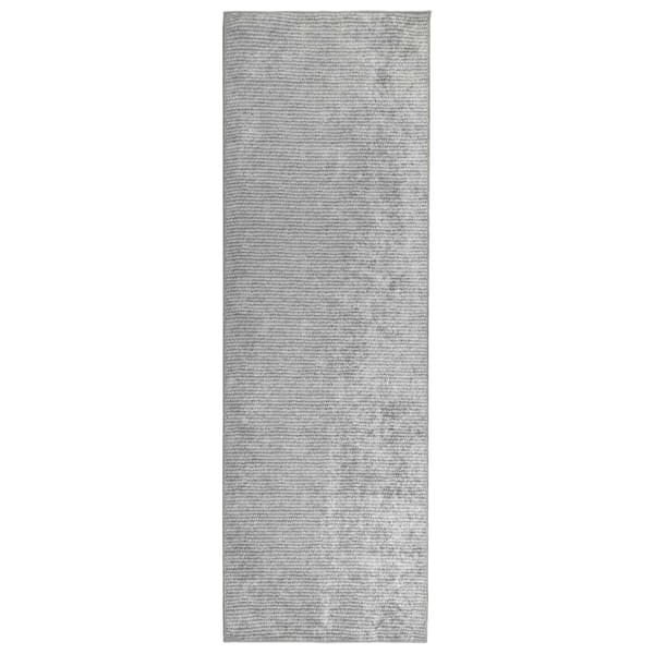 Matta Grå 80 x 200 cm 100% Polyester 3 mm Tvättbar