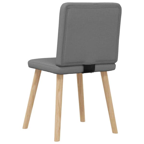 Matstolar 6 st mörkgrå tyg