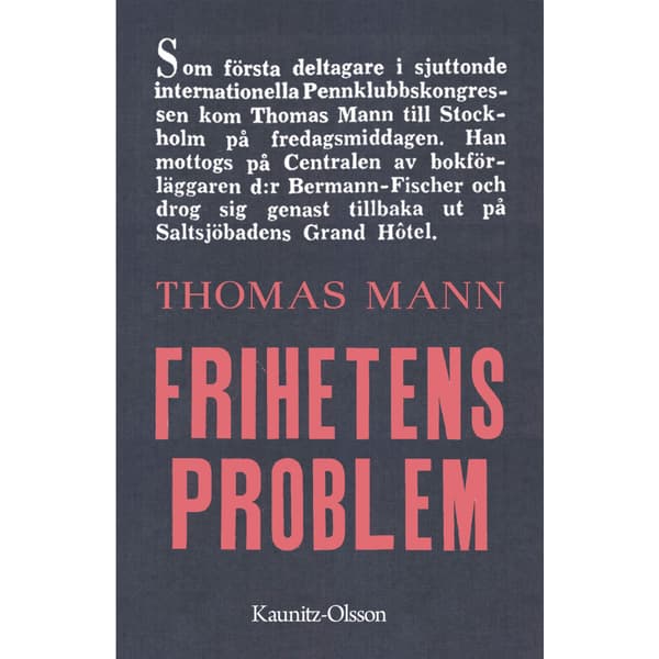Frihetens problem (bok, kartonnage)