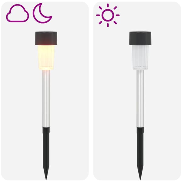 Utomhus solcellslampor med markspik 24 pcs Varmvit 29,5 cm