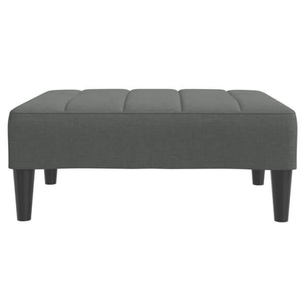 Fotpall mörkgrå 77x55x31 cm tyg
