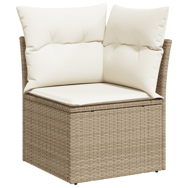 Trädgårdsoffset 11 pcs Beige konstrotting