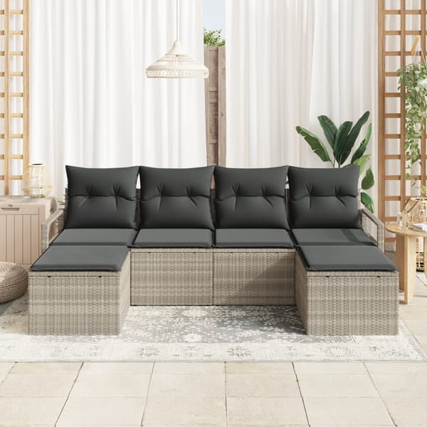 Soffset 6 pcs Ljusgrå konstrotting