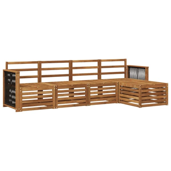 Utomhussoffset 5 pcs Naturlig