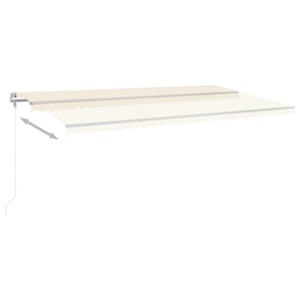 Automatisk markis 600x350 cm gräddvit