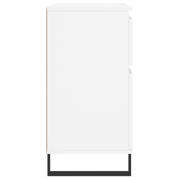 Byrå vit 60x35x70 cm konstruerat trä