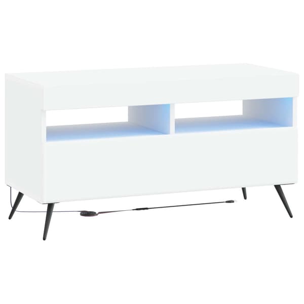 LED TV-skåp Vit Konstruerat trä