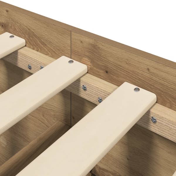 Golvsängsram Artisan-ek 80 x 200 cm Konstruerat trä