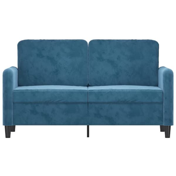 2-sitssoffa blå 120 cm sammet