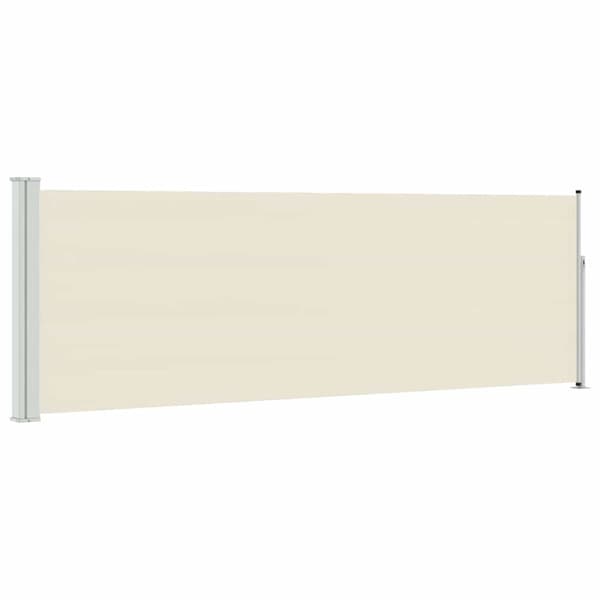Infällbar sidomarkis 100x300 cm gräddvit