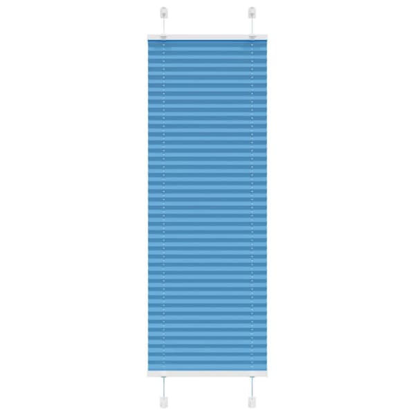 Plisserad persienn blå 40x100cm tyg bredd 39,4cm polyester