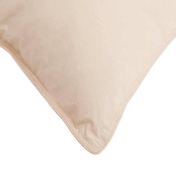 Täckeset med kudde Beige 155 x 200 cm Bomull, Kapok, Polyester