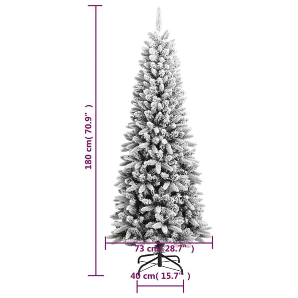 Plastgran med snö 180 cm PVC&PE