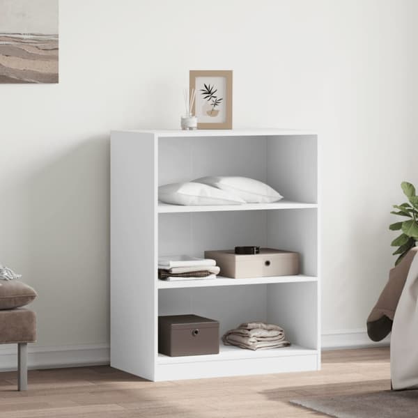 Garderob vit 77x48x102 cm konstruerat trä