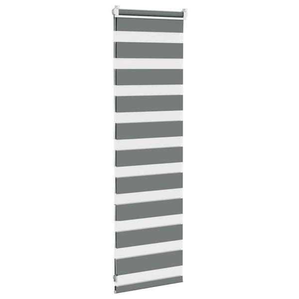 Rullgardin zebra mörkgrå 45x100 cm tyg bredd 40,9 cm polyester