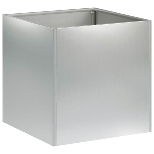 Trädgårdsplanterare 2 st Silver 25 x 25 x 25 cm