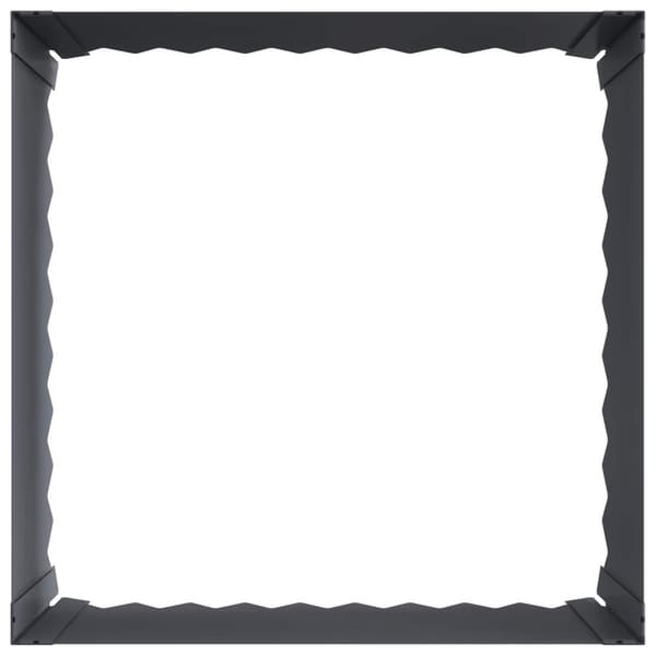 Kant för gräsmatta 4 pcs 60 x 60 x 35 cm Stål Antracit