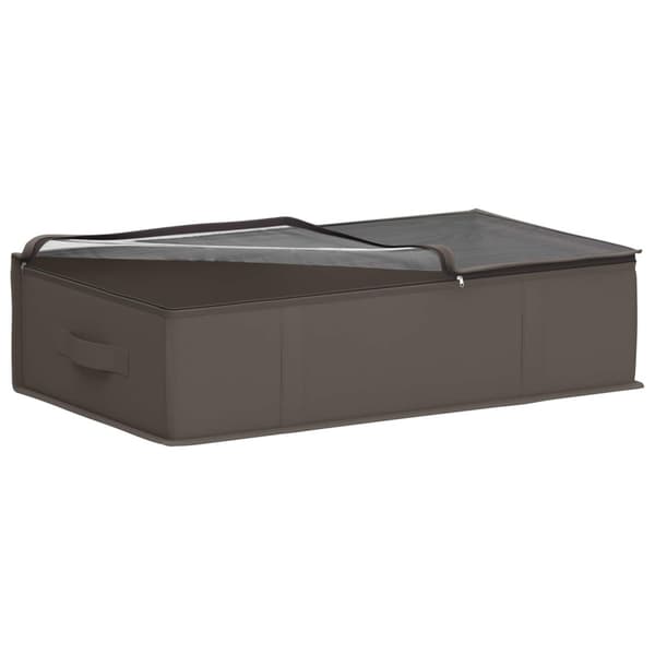 Förvaringslåda med transparent toppfönster 2 pcs Grå
