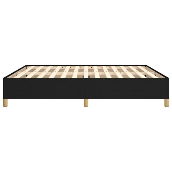 Boxspring-sängram svart 160x200 cm tyg