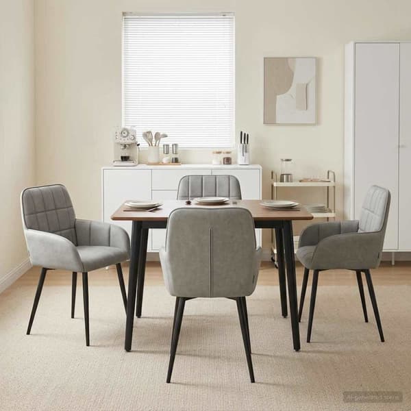 Matstolar 4 pcs Sammet Ljusgrå 57 x 50 x 85 cm