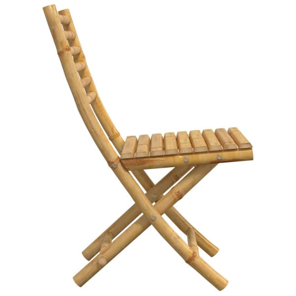 Hopfällbara trädgårdsstolar 4 st 43x54x88 cm bambu