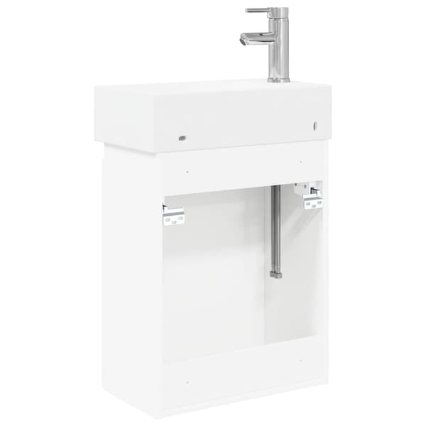 Badrumsspegel med kran Vit 45,5 x 25,5 x 84 cm