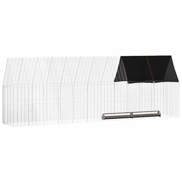 Hönshus 2 pcs Silver 600 x 100 x 210 cm Galvaniserat Stål