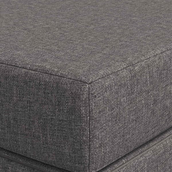 Fällbar Soffbed 180 x 67 x 45 cm Ljusgrå