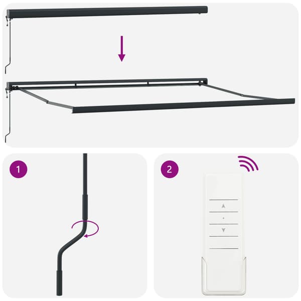 Markis Vit 400 × 300 cm Polyester och aluminium