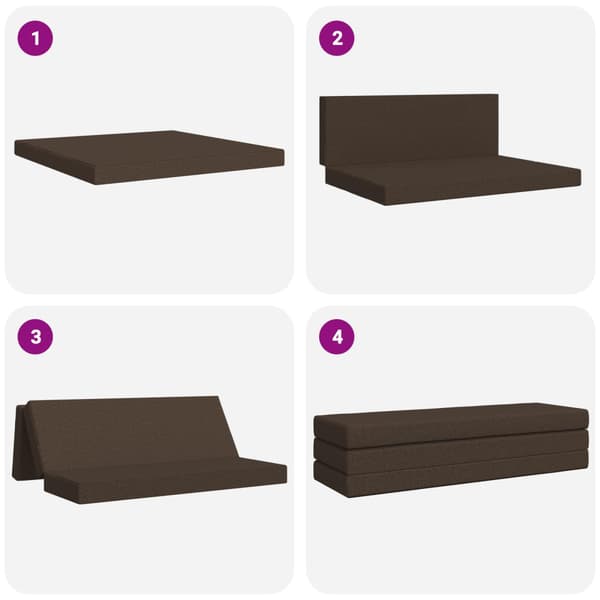 Fällbar Soffbed 180 x 67 x 45 cm Taupe