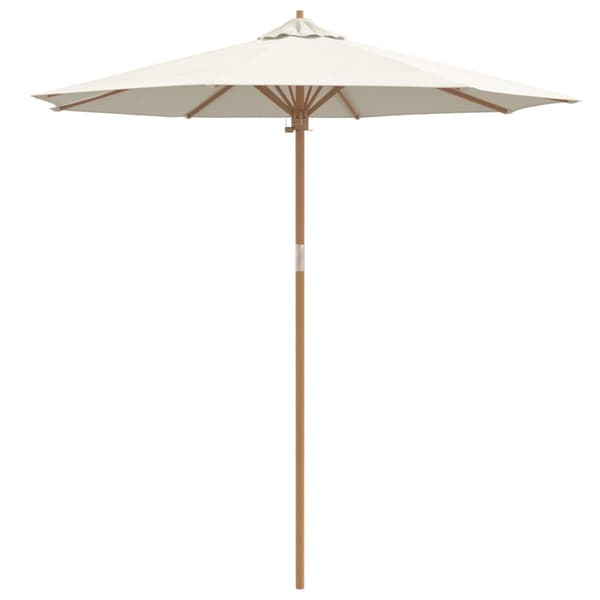 Trädgårdsparasol Krämvit Ø 270 x 260 cm Bambu