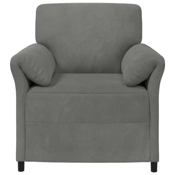 En-sitssoffa Mörkgrå 88 x 83 x 95 cm Sammet